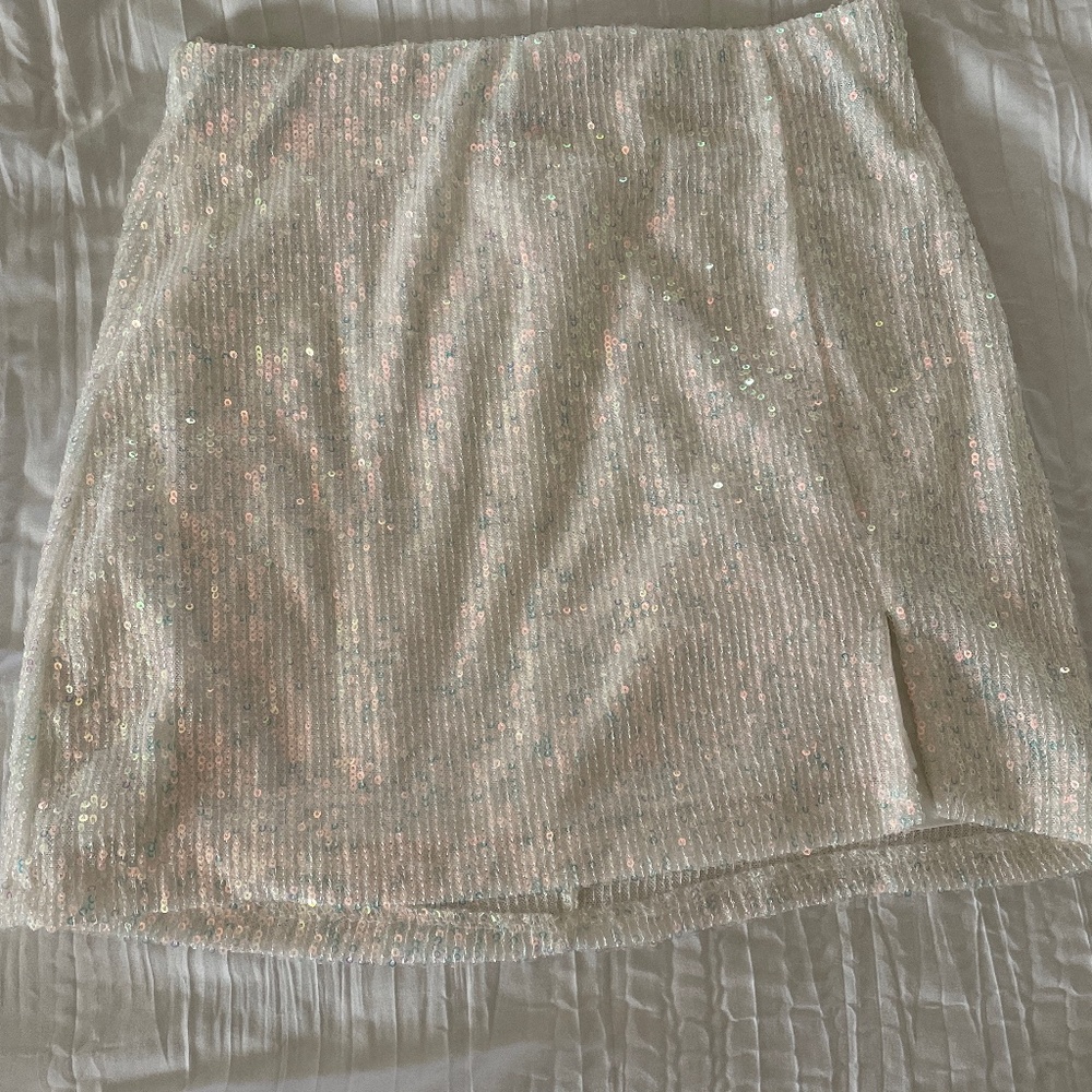 sequin mini skirt